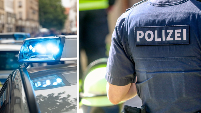 Blaulicht und Polizist